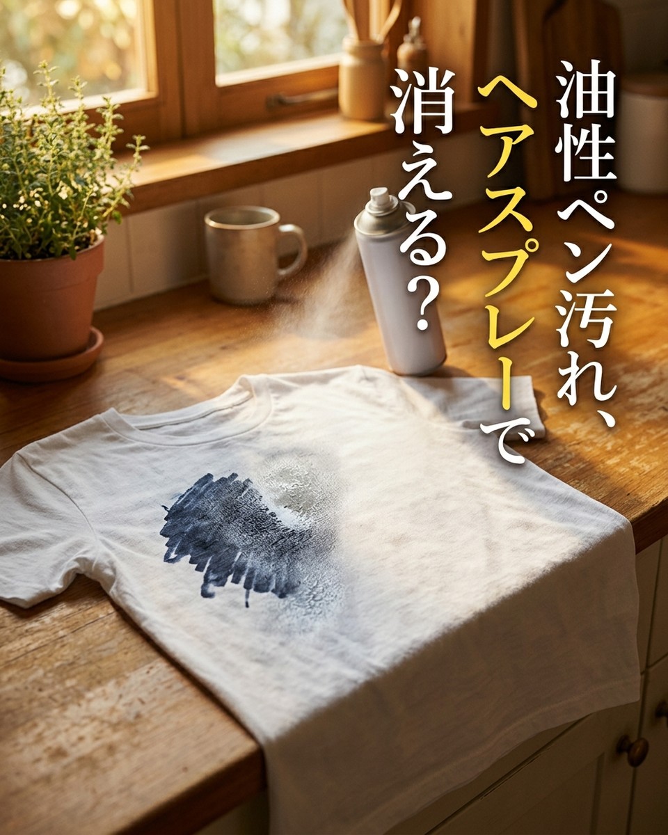 ヘアスプレーで油性ペン汚れを落とす方法と注意点