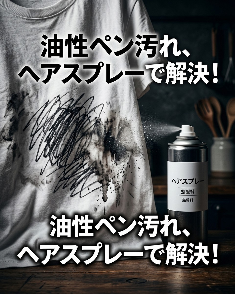 油性ペン汚れにヘアスプレー？服を元通りにする効果的なシミ抜き術
