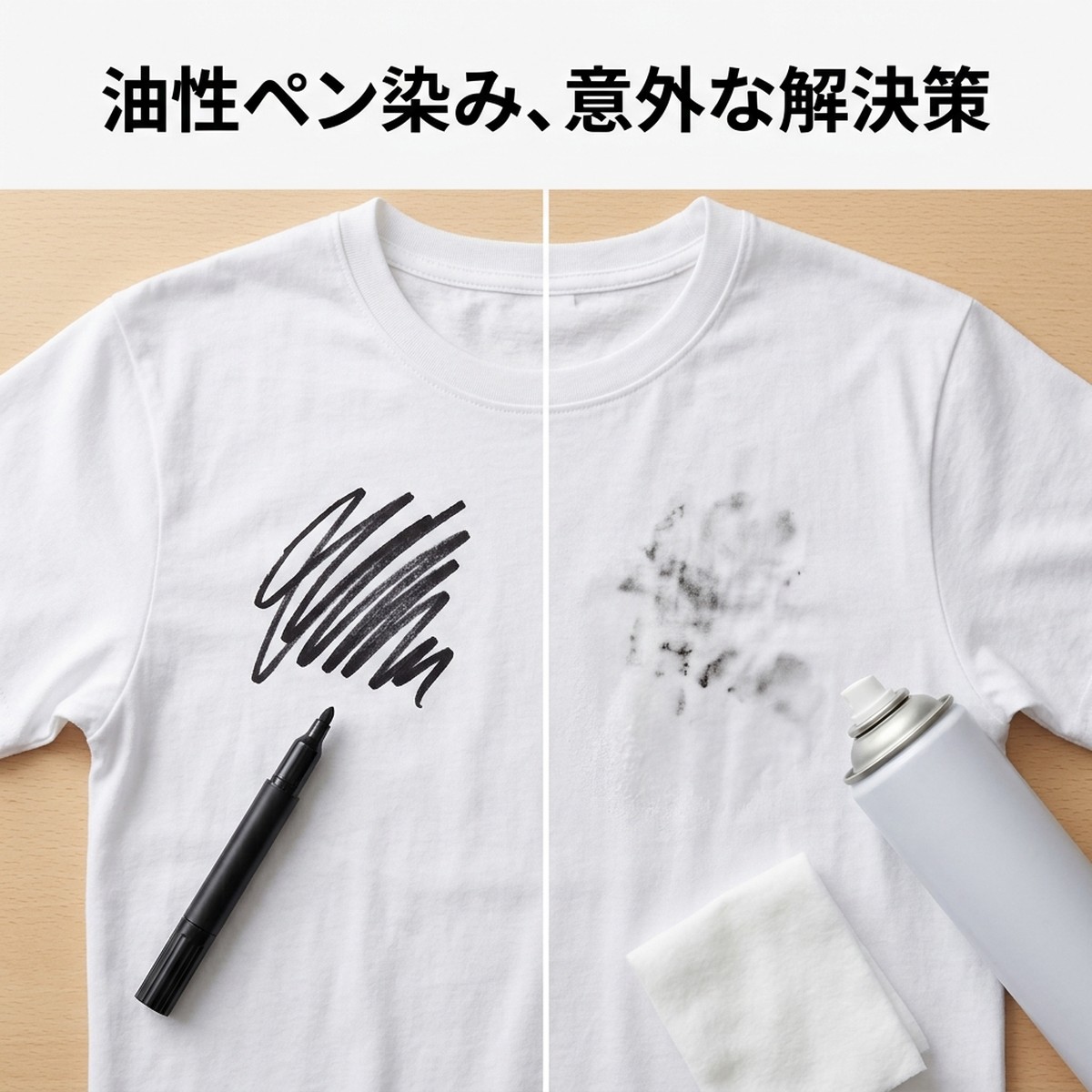 油性ペン汚れにヘアスプレー？衣類が元通りになるメカニズムと実践